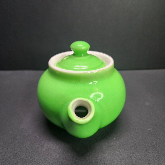 Vtg Shenango China New Castle Teapot Lime Green Restaurantware One Cup Tea Pot - Picture 5 of 10
